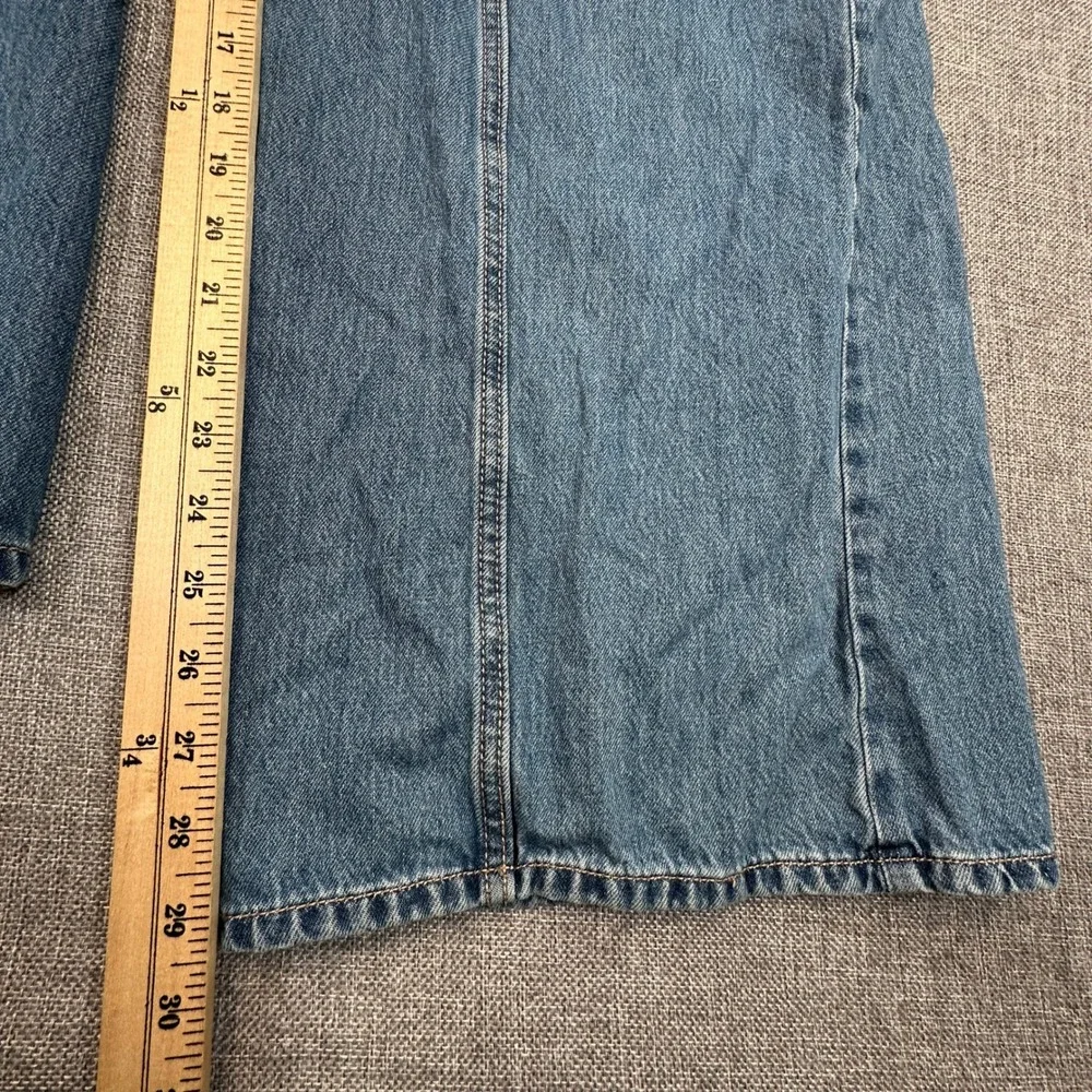 Old Navy High-Waisted Super Baggy Wide-Leg Cargo Jeans Girls 18 Seam Front Denim